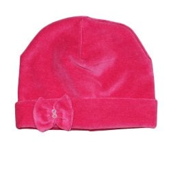 Touca de Bebê Lacinho Pink Plush Touca de Bebê Lacinho Pink Plush