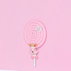 Enfeite de Porta para Quarto de Bebê Pirulito Enxoval Menina Mabel Rosa Enfeite de Porta para Quarto de Bebê Pirulito Enxoval Menina Mabel Rosa