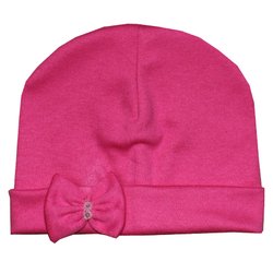 Touca de Bebê Lacinho Pink Malha Touca de Bebê Lacinho Pink Malha
