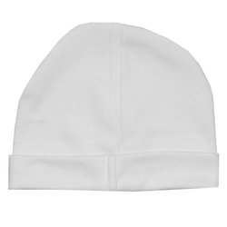 Touca de Bebê Basic Branco Malha Touca de Bebê Basic Branco Malha