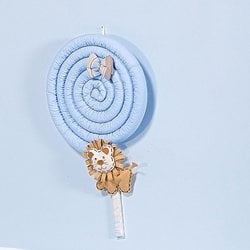 Enfeite de Porta para Quarto de Bebê Pirulito Enxoval Menino Safari Azul Enfeite de Porta para Quarto de Bebê Pirulito Enxoval Menino Safari Azul
