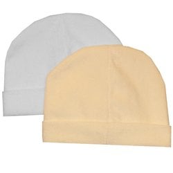 Kit Touca de Bebê Plush Palha e Branco Kit Touca de Bebê Plush Palha e Branco