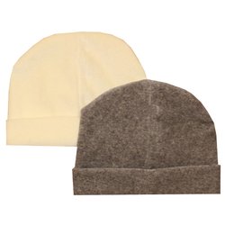 Kit Touca de Bebê Plush Palha e Cinza Kit Touca de Bebê Plush Palha e Cinza