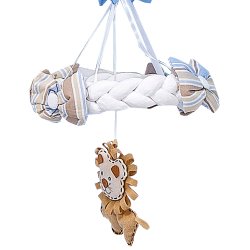 Móbile de Berço Safari Branco e Azul Móbile de Berço Safari Branco e Azul