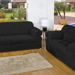 Capa Para Sofá Brastuk Preto 2 Peças Capa Para Sofá Brastuk Preto 2 Peças