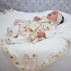 Saída de Maternidade Anni Palha 5 Peças Saída de Maternidade Anni Palha 5 Peças