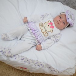 Saída de Maternidade Cecília Floral Lilás Saída de Maternidade Cecília Floral Lilás