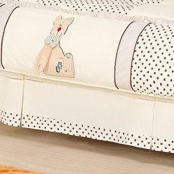 Saia de Berço Para Quarto de Bebê menino Ursinhos Catatau Palha Saia de Berço Para Quarto de Bebê menino Ursinhos Catatau Palha