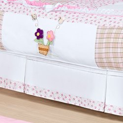 Saia de Berço Para Quarto de Bebê Menina Mabel Branco - Floral Saia de Berço Para Quarto de Bebê Menina Mabel Branco - Floral