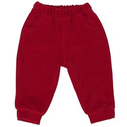 Calça de Bebê Basic Vermelho Plush Calça de Bebê Basic Vermelho Plush
