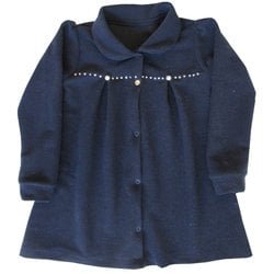 Casaco Infantil Strass Azul Jeans Casaco Infantil Strass Azul Jeans