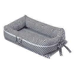 Ninho para Bebê Zig Zag Preto Ninho para Bebê Zig Zag Preto