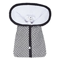Porta Bebê Zig Zag Preto 100% Algodão Porta Bebê Zig Zag Preto 100% Algodão