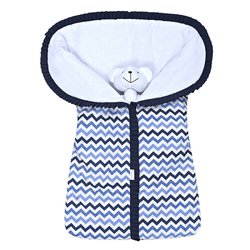 Porta Bebê Chevron Marinho e Azul 100% Algodão Porta Bebê Chevron Marinho e Azul 100% Algodão