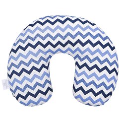 Almofada de Pescoço para Bebê Chevron Marinho e Azul Almofada de Pescoço para Bebê Chevron Marinho e Azul