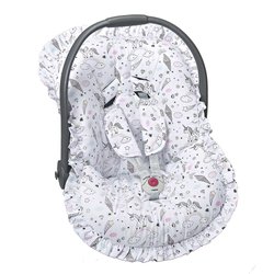 Capa Bebê Conforto Unicórnio Rosa 3 Peças Capa Bebê Conforto Unicórnio Rosa 3 Peças