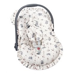 Capa Bebê Conforto Ursinho Bege 3 Peças Capa Bebê Conforto Ursinho Bege 3 Peças
