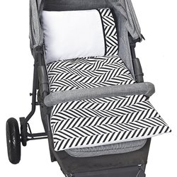 Colchonete para Carrinho Zig Zag Preto 4 Peças Colchonete para Carrinho Zig Zag Preto 4 Peças