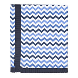 Manta de Bebê Chevron Marinho e Azul Manta de Bebê Chevron Marinho e Azul