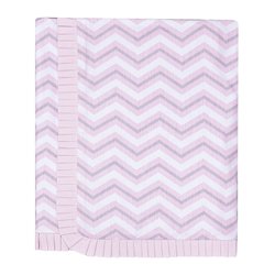 Manta de Bebê Chevron Rosa e Cinza Manta de Bebê Chevron Rosa e Cinza