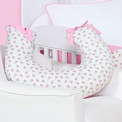 Almofada Amamentação Para Quarto de Bebê Enxoval Menina Mabel Almofada Amamentação Para Quarto de Bebê Enxoval Menina Mabel