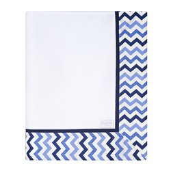Cobertor Fofo de Bebê Chevron Marinho e Azul Cobertor Fofo de Bebê Chevron Marinho e Azul