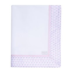 Cobertor Fofo de Bebê Triângulo Rosa e Cinza Cobertor Fofo de Bebê Triângulo Rosa e Cinza