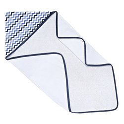 Toalha de Banho Chevron Marinho e Azul com Capuz Toalha de Banho Chevron Marinho e Azul com Capuz