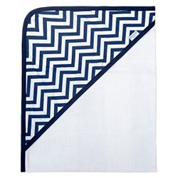 Toalha de Banho Chevron Marinho com Capuz Toalha de Banho Chevron Marinho com Capuz