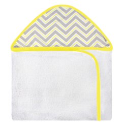 Toalha de Banho Chevron Amarelo com Capuz Toalha de Banho Chevron Amarelo com Capuz