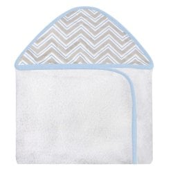 Toalha de Banho Chevron Azul com Capuz Toalha de Banho Chevron Azul com Capuz