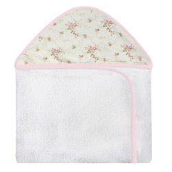 Toalha de Banho Nervura Floral com Capuz Toalha de Banho Nervura Floral com Capuz