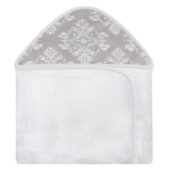 Toalha de Banho Provençal Cinza com Capuz Toalha de Banho Provençal Cinza com Capuz