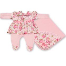 Saída de Maternidade Melissa Rosa 2 Peças Saída de Maternidade Melissa Rosa 2 Peças