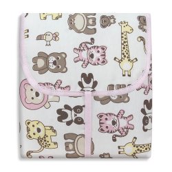 Trocador Portátil Bichinhos Rosa com Bolso Trocador Portátil Bichinhos Rosa com Bolso