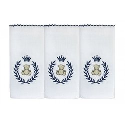 Fralda de Ombro Urso Thed Marinho 3 Peças Fralda de Ombro Urso Thed Marinho 3 Peças