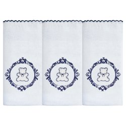 Fralda de Ombro Urso Imperial Marinho 3 Peças Fralda de Ombro Urso Imperial Marinho 3 Peças
