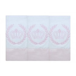 Toalha de Boca Realeza Rosa 3 Peças Toalha de Boca Realeza Rosa 3 Peças