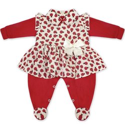 Macacão Manga Longa Joaninha Vermelho 2 Peças Macacão Manga Longa Joaninha Vermelho 2 Peças