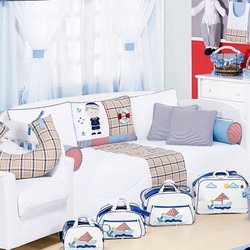 Kit Bicama Babá Para Quarto de Bebê Enxoval Menino Marujo 08 Peças Kit Bicama Babá Para Quarto de Bebê Enxoval Menino Marujo 08 Peças
