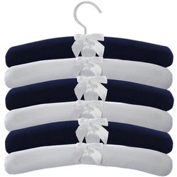 Kit de Cabide Marinho e Branco 6 Peças Kit de Cabide Marinho e Branco 6 Peças