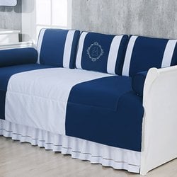 Kit Cama Babá Urso Imperial Marinho e Branco 100% Algodão Kit Cama Babá Urso Imperial Marinho e Branco 100% Algodão