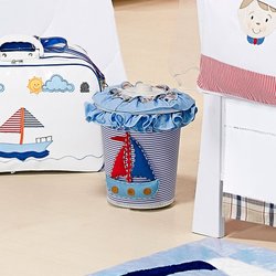 Lixeira Decorada Para Quarto de Bebê Menino Marujo Lixeira Decorada Para Quarto de Bebê Menino Marujo
