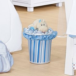 Lixeira Decorada Para Quarto de Bebê Menino Hipopó Azul Lixeira Decorada Para Quarto de Bebê Menino Hipopó Azul