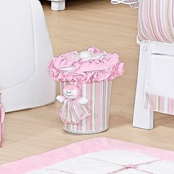 Lixeira Decorada Para Quarto de Bebê Maravilha Rosa Lixeira Decorada Para Quarto de Bebê Maravilha Rosa