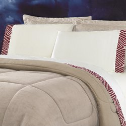 Jogo de Cama King Monte Carlo Palha e Vermelho 4 Peças Jogo de Cama King Monte Carlo Palha e Vermelho 4 Peças