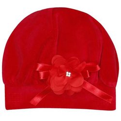 Boina de Bebê Vermelho Plush Boina de Bebê Vermelho Plush