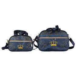 Kit Bolsa Maternidade Glamour Marinho e Dourado 2 Peças Kit Bolsa Maternidade Glamour Marinho e Dourado 2 Peças