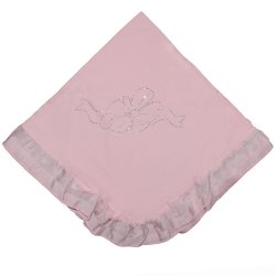 Manta de Bebê Iris Rosa Malha Manta de Bebê Iris Rosa Malha