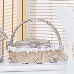 Cesta Decorada Para Quarto de Bebê Menino Urso King Bege Cesta Decorada Para Quarto de Bebê Menino Urso King Bege